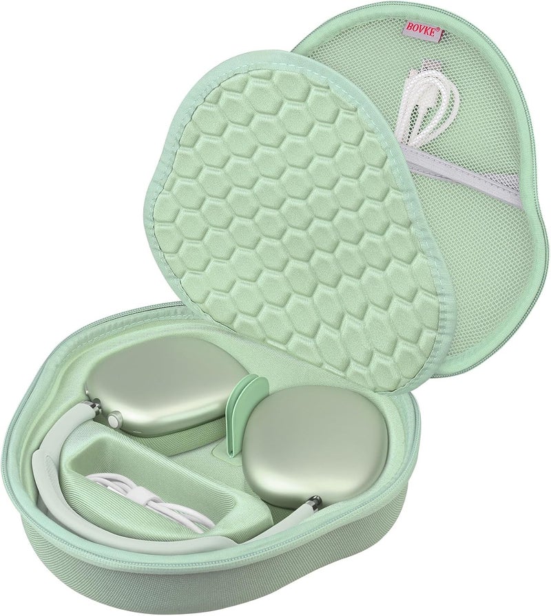 BOVKE Hard Carrying Case for Apple AirPods Max with Sleep Mode - Green - Image 1