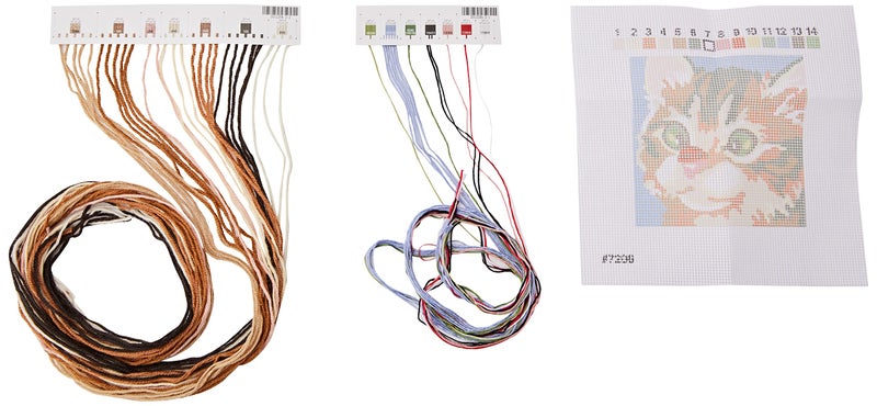 Dimensions Wool Cross Eyed Kitty Needlepoint S