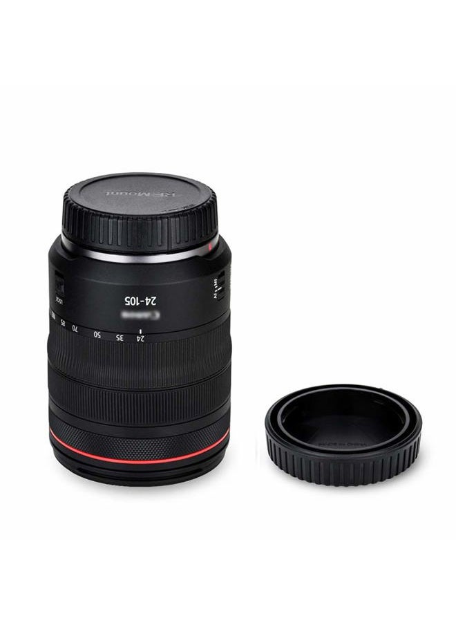 Rear Lens Cap & Body Cap Cover for Canon RF Mount Mirrorless Camera EOS R100 R50 R10 R8 R7 R6 Mark II R6 R5C R5 Mark II R5 R3 R RP Replace RF Rear Lens Cap & R-F-5 Body Cap -3 Packs
