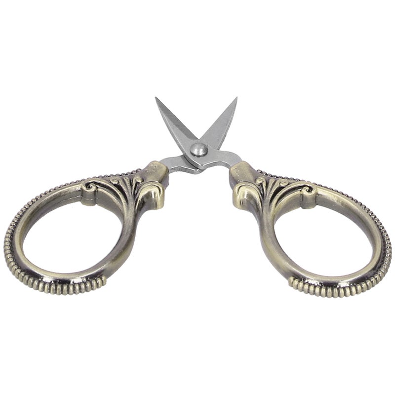 Stainless Steel Sewing Scissors Portable Thread Embroidery Tailor Handicraft ScissorsBronze - Image 3