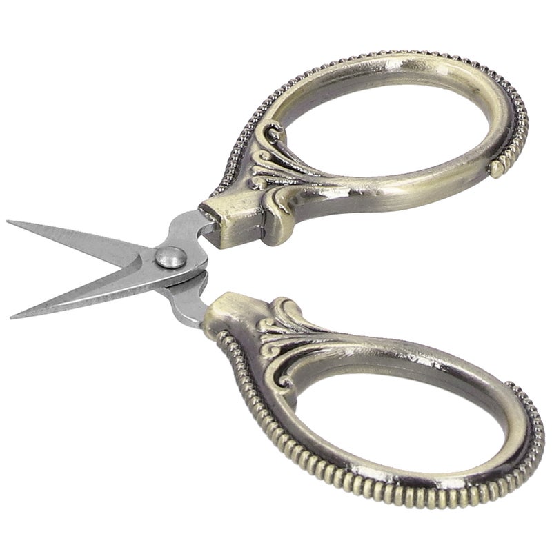 Stainless Steel Sewing Scissors Portable Thread Embroidery Tailor Handicraft ScissorsBronze - Image 4