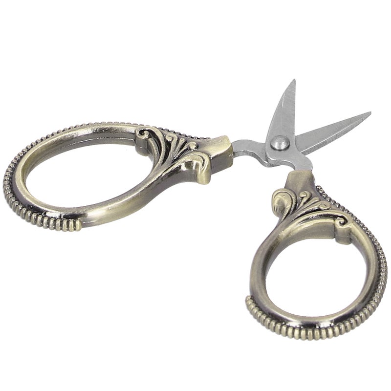 Stainless Steel Sewing Scissors Portable Thread Embroidery Tailor Handicraft ScissorsBronze - Image 5