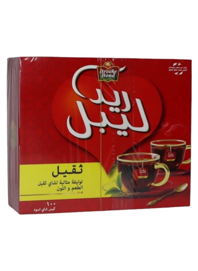 بروك بوند ريد ليبل شاي ثقيل 100كيس