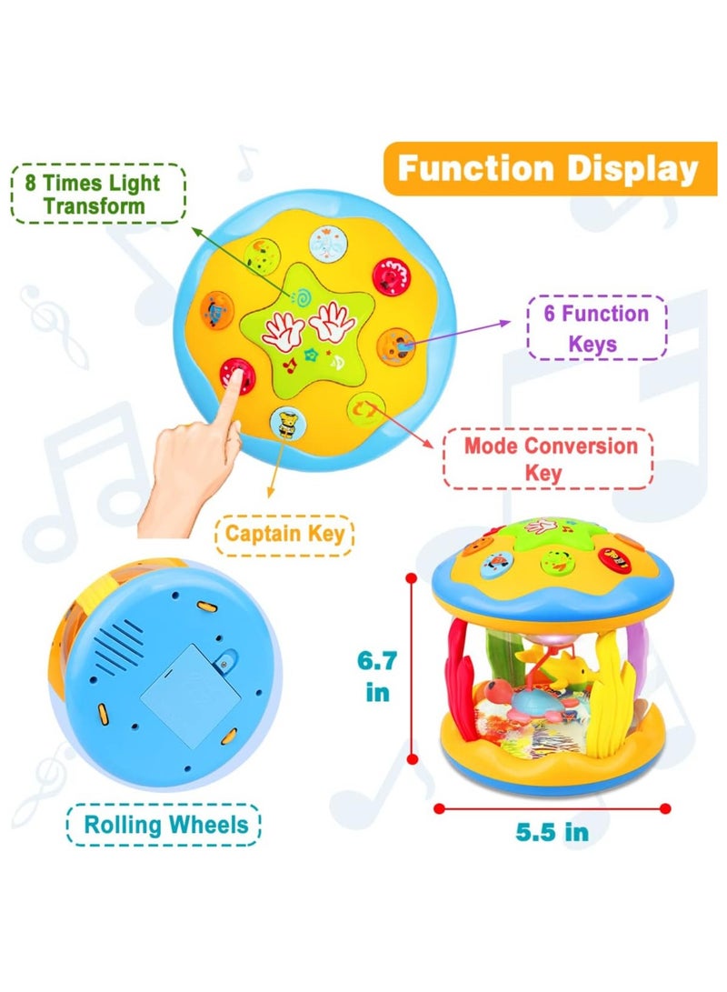 Baby Toys 6 to 12 Months - Musical Learning Infant Toys 12-18 Months - Babies Ocean Rotating Light Up Toys for Toddlers 1 2 3+ Years Old Boys Girls Baby Gifts - Image 2