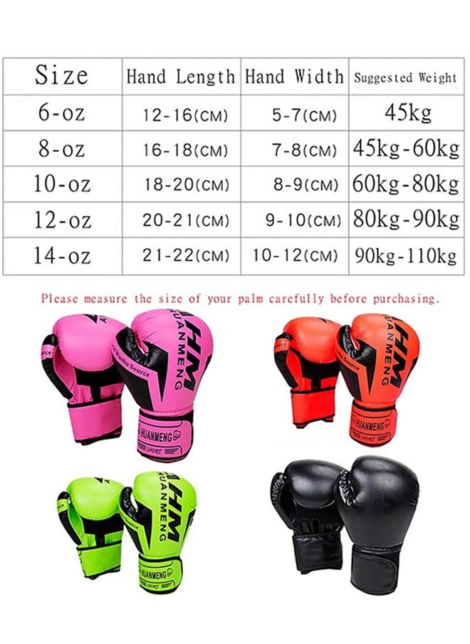 Boxing Gloves Kids Adult Teens, Boxing Training Gloves, Triple Combination Liner and Breathable Palm Design, for Boxing, Kickboxing, Muay Thai,6oz(Red)