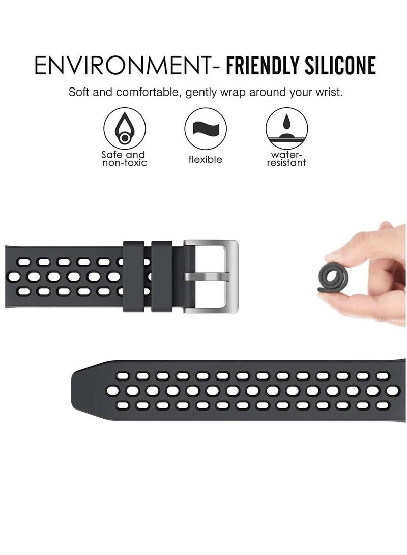 AROAQ Silicone Replacement Strap For Huawei Watch GT2 e Black - Image 4