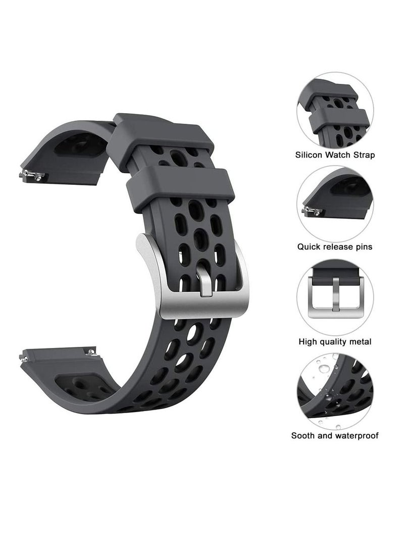 AROAQ Silicone Replacement Strap For Huawei Watch GT2 e Black - Image 3