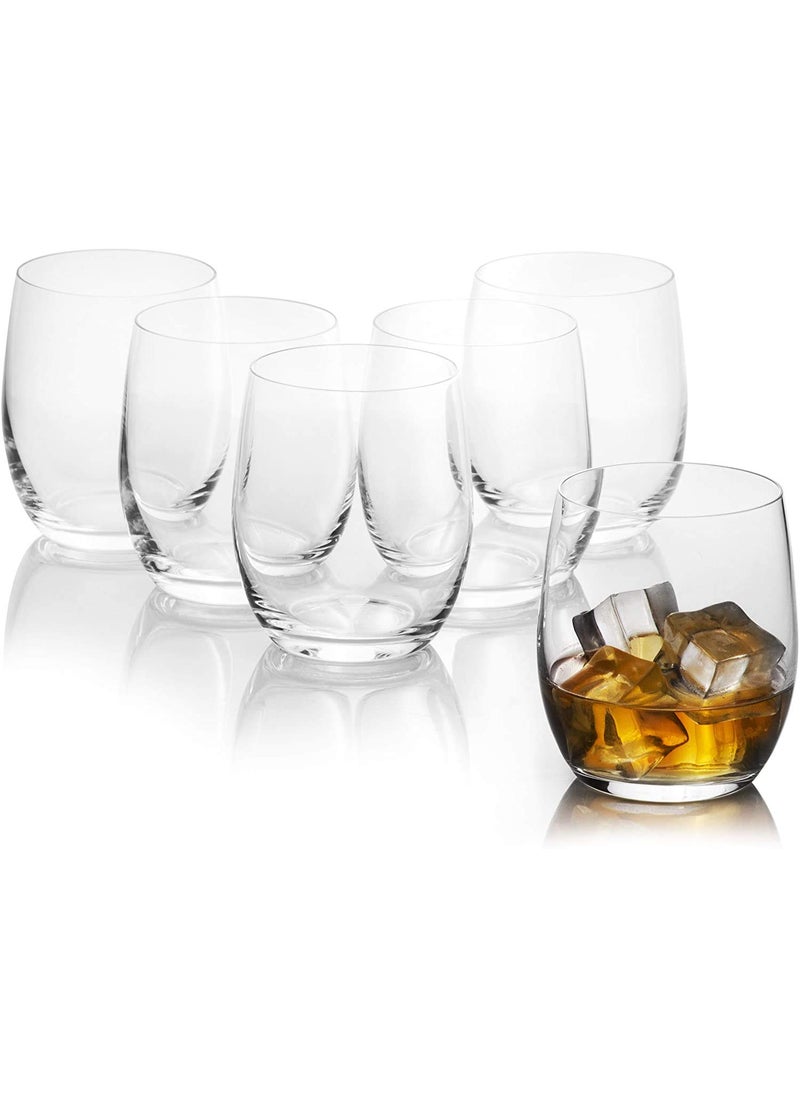 smart serve Bohemia Crystal Club Whiskey Glass 300ml Set of 6 Premium LeadFree Crystal Tumblers Elegant Durable Glassware for Cocktails OntheRocks Drinks Perfect for Home Bar Parties Luxury Gifting  - Image 1