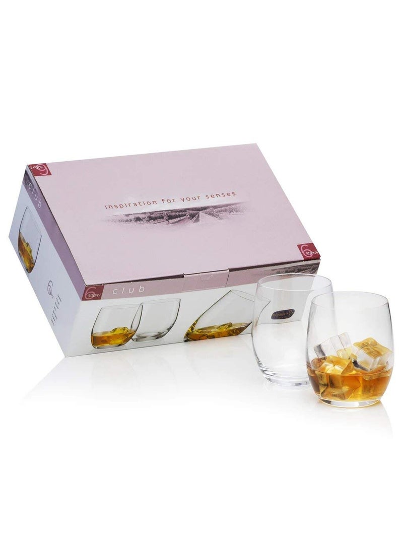 smart serve Bohemia Crystal Club Whiskey Glass 300ml Set of 6 Premium LeadFree Crystal Tumblers Elegant Durable Glassware for Cocktails OntheRocks Drinks Perfect for Home Bar Parties Luxury Gifting  - Image 3