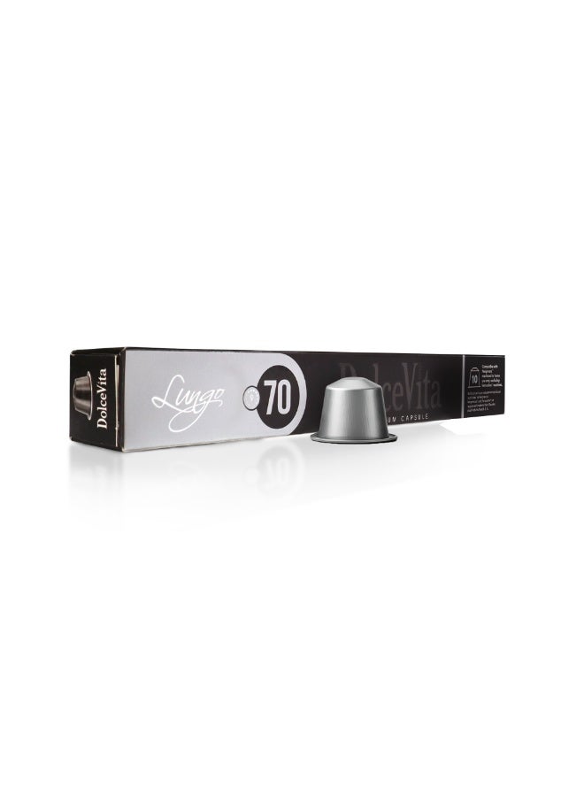Lungo 70% Arabica Coffee Capsules Compatible with Nespresso Machines - Image 2
