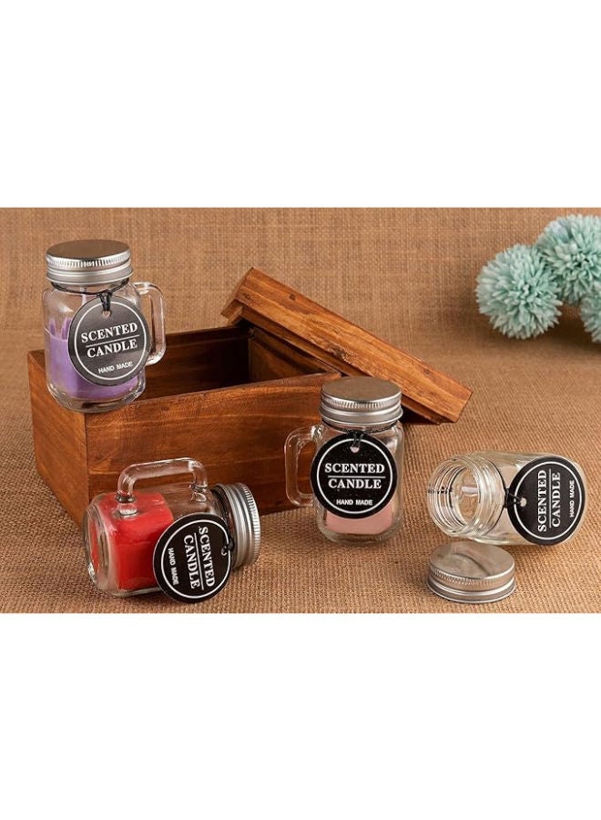 1 Piece Clear Mason Jar Shaped Scented Soy Wax Candle - Image 4