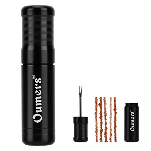 Oumers Tubeless Bike Tire Repair Tool Kit, Bike Tire Punctures with 5PCS Bacon Strips Plus Insertion Tool Tire Repair Fork Reamer - Image 1
