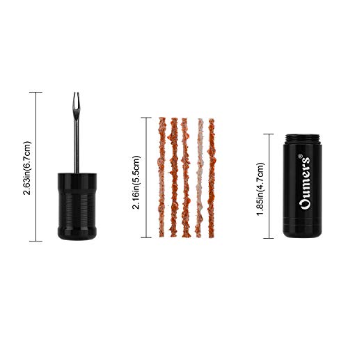 Oumers Tubeless Bike Tire Repair Tool Kit, Bike Tire Punctures with 5PCS Bacon Strips Plus Insertion Tool Tire Repair Fork Reamer - Image 4