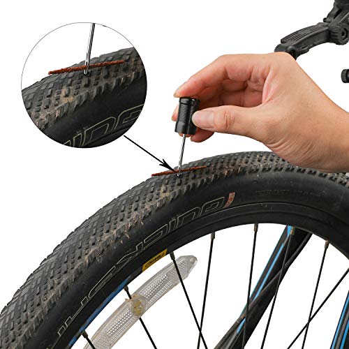 Oumers Tubeless Bike Tire Repair Tool Kit, Bike Tire Punctures with 5PCS Bacon Strips Plus Insertion Tool Tire Repair Fork Reamer - Image 5