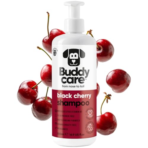 Buddycare Black Cherry Dog Shampoo by Buddycare Dry Skin Itchy Skin Relief for Smelly Dogs Deep Cleansing for Dogs Puppy Sensitive Skin Dog Shampoo Conditioner with Aloe Vitamin B5 1690oz - Image 1