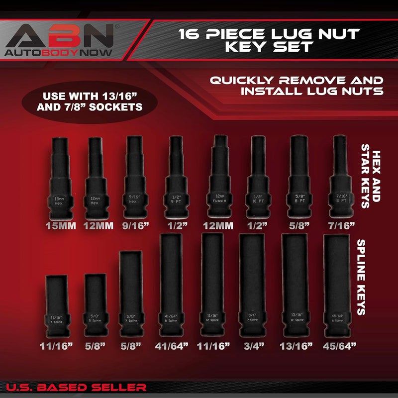 ABN Wheel Lock Removal Tool Kit - 16 Piece Set - Image 2