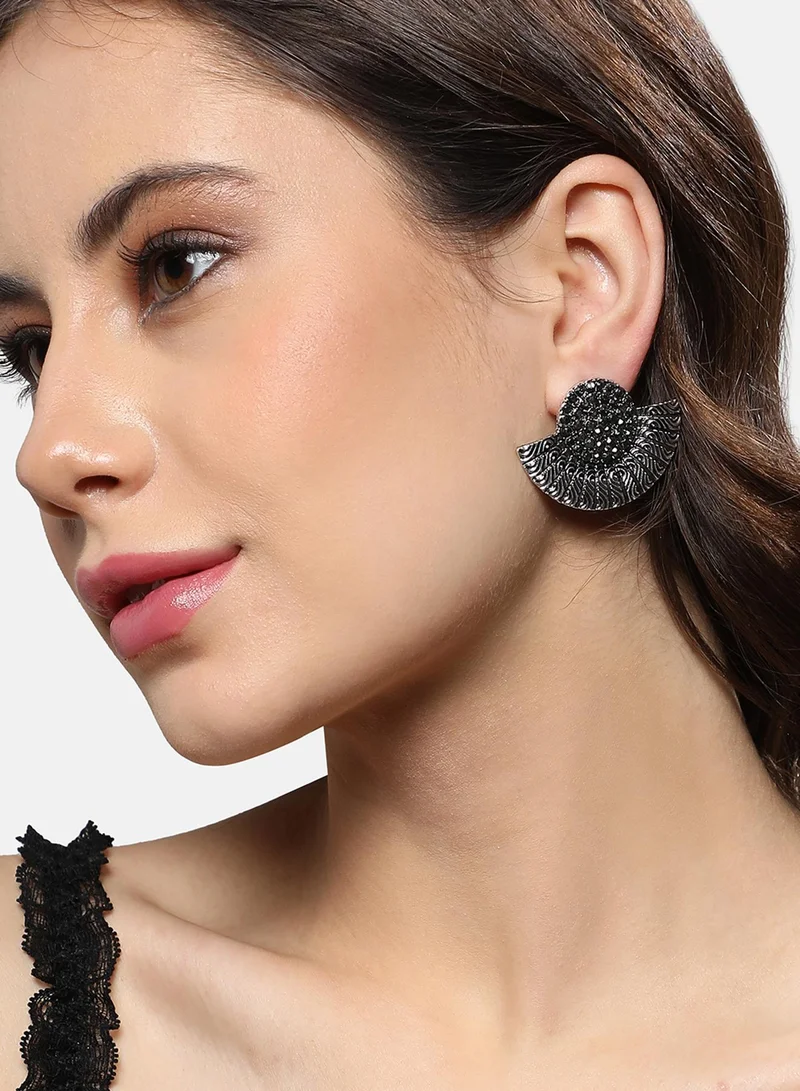 SOHI Embellished Semicircle Artificial Drop Earring Jewellery