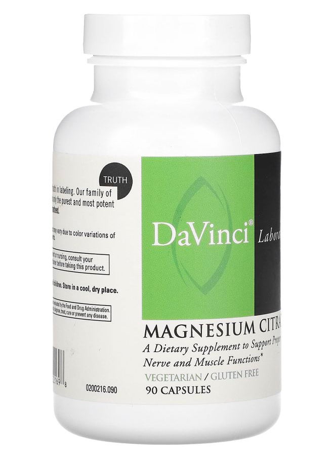 DaVinci Laboratories Magnesium Citrate 140 mg  90 Capsules  - Image 2