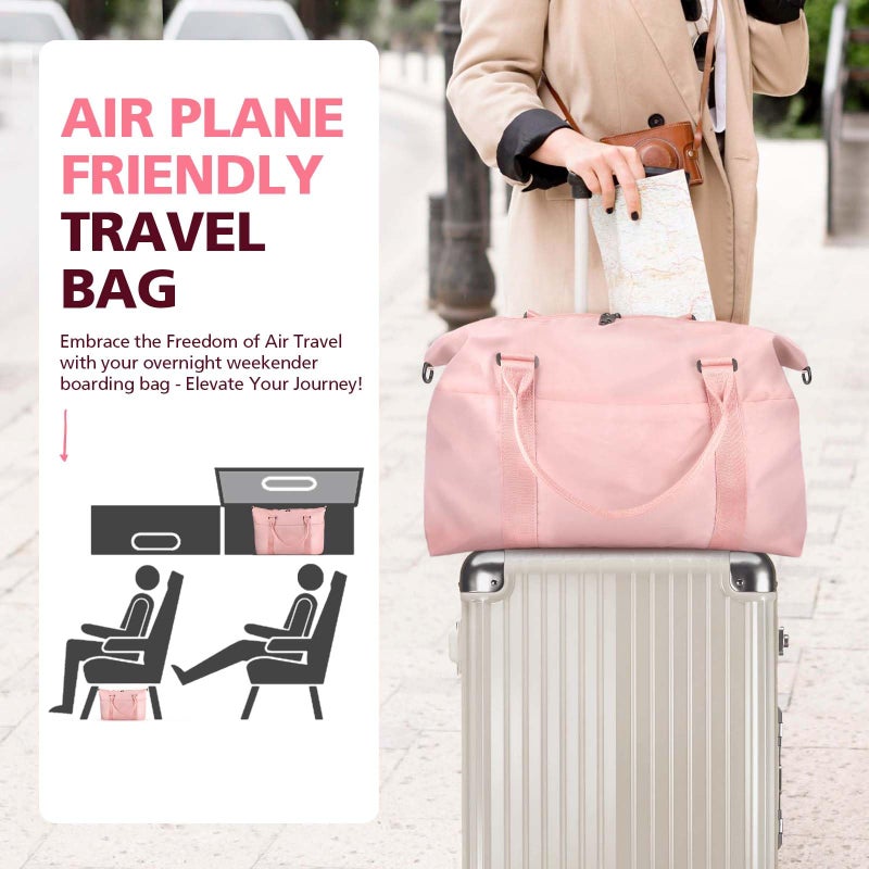 TOPBAG Travel Duffle Bag, Waterproof Weekender Bag Carry On Tote Bags for Women, Travel Essentials Sport Gym Bag for Men, Hospital Bag for Labor and Delivery, Overnight Bag Luggage Bag with Trolley Sleeve - Image 2