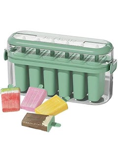 HOOKOR Green Homemade Ice Pop & Ice Cream Maker Set - Six Easy Release Reusable DIY Popsicle Molds  - Image 1