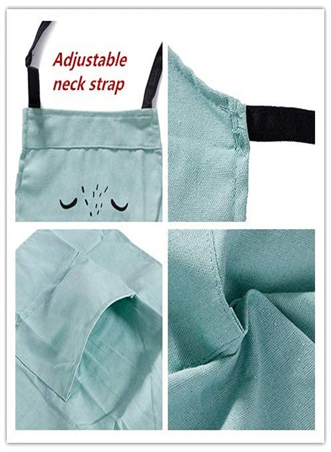 YOLOPARK Lovely Parent and Child Apron, Comfortable Simple Apron with Pocket for Painting Cooking Artist Chef, Pack of 2 - Image 4