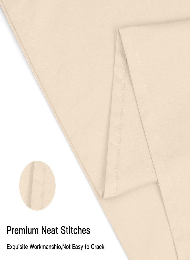 DEEPDREAM 100% Cotton Standard Pillowcases Set of 2, Deep Dream 600 Thread Count Pillow Cases, 20x26 Inches, Super Soft and Breathable Envelope Closure (Cream) - Image 4
