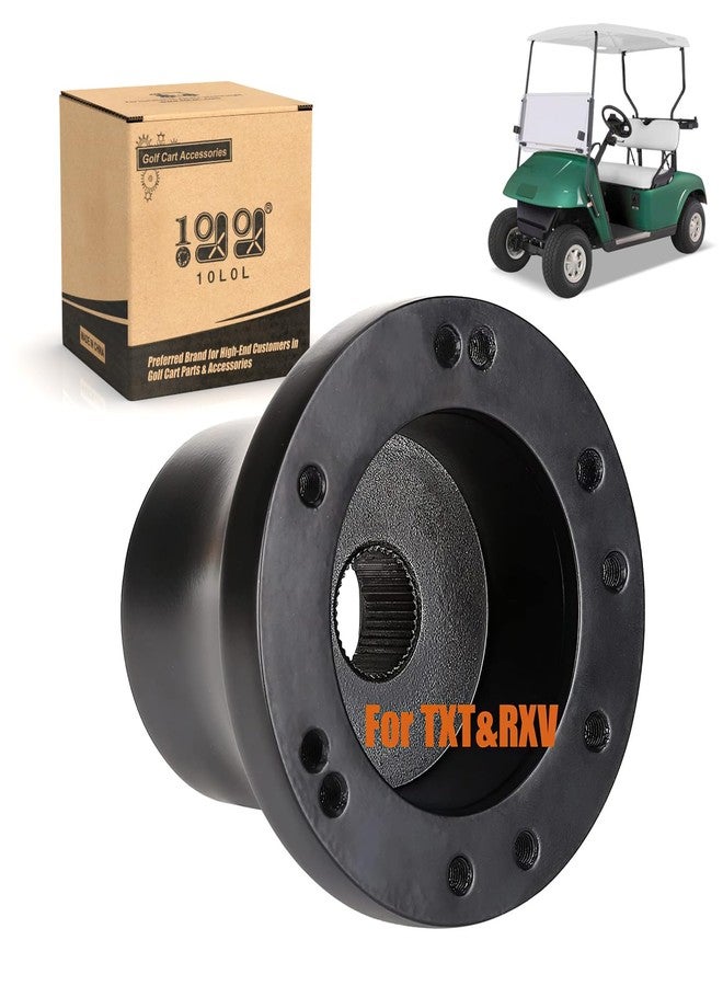 10L0L Golf Cart Steering Wheel Adapter Fits EZGO TXT/RXV 5-6 Holes Steering Wheel - Black - Image 1
