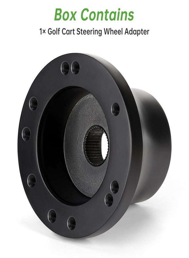 10L0L Golf Cart Steering Wheel Adapter Fits EZGO TXT/RXV 5-6 Holes Steering Wheel - Black - Image 4