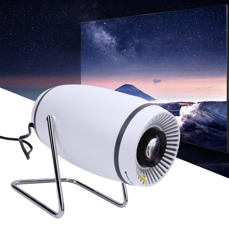 مشروع صغير مع واي فاي وبلوتوث 5.0 يدعم 4K 1080P جهاز عرض محمول بزاوية دوران 180 درجة شاشة بحجم 130 بوصة جهاز عرض خارجي متوافق مع الهاتف والتلفزيون وجهاز الكمبيوتر المحمول ونتفليكس قابس أمريكي - Image 3