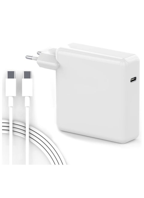 96W Type-C Laptop Power Adapter High Efficiency Ac Adapter Usb-C Power Adapter With Type-C Cable Eu Plug White