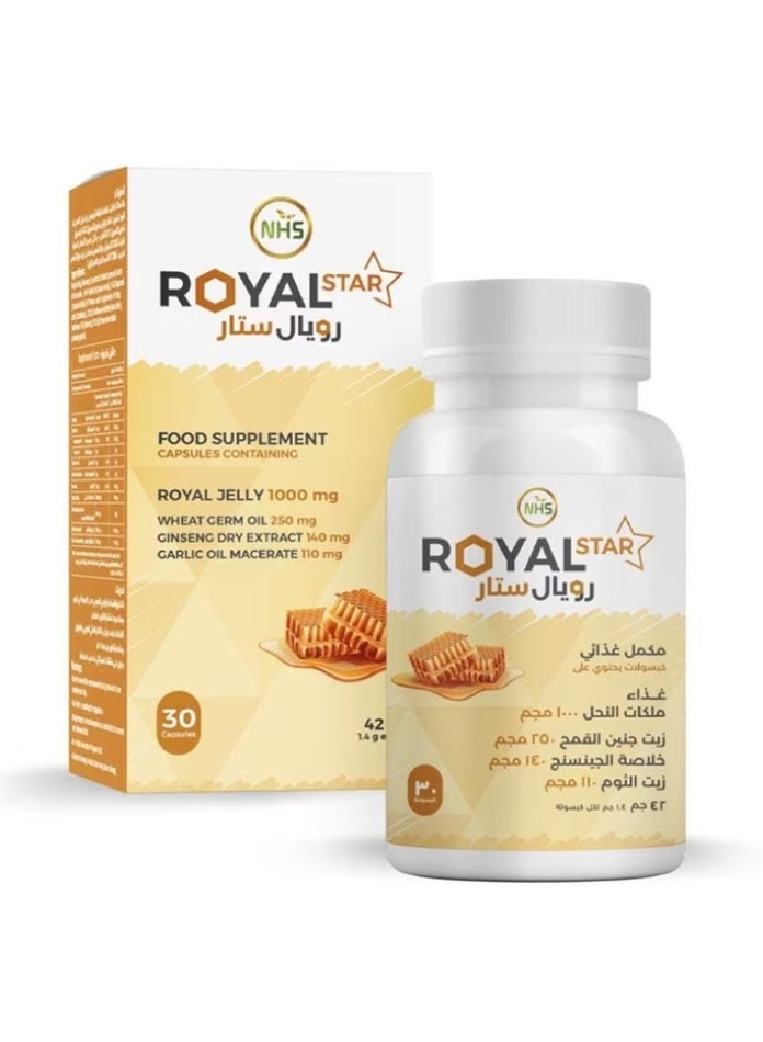NHS Royal Star, Royal Jelly 1000 Mg, 30 Capsules - Image 1