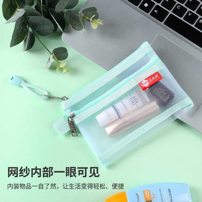 Double-Layer Nylon Mini Small Zipper Bag Bank Card Id Bag Driving License Bag B8 Storage Coin Change Bag - Image 4