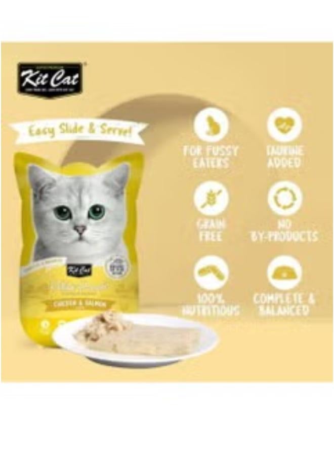 كيت كات طعام قطط رطب بنكهة الدجاج و السالمون للقطط البالغة 6 أكياس بوزن 70 جرام - Image 4