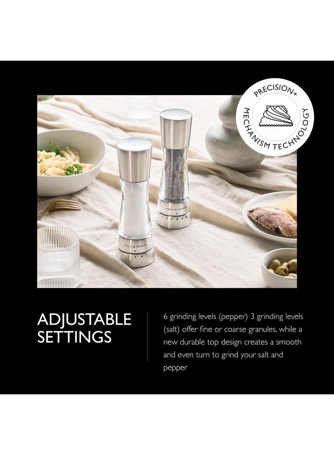 COLE & MASON Cole & Mason Derwent Grinder Set - Precision Mechanisms and Sea Salt and Peppercorns - Derwent Salt and Pepper, Stainless Steel  - Image 3