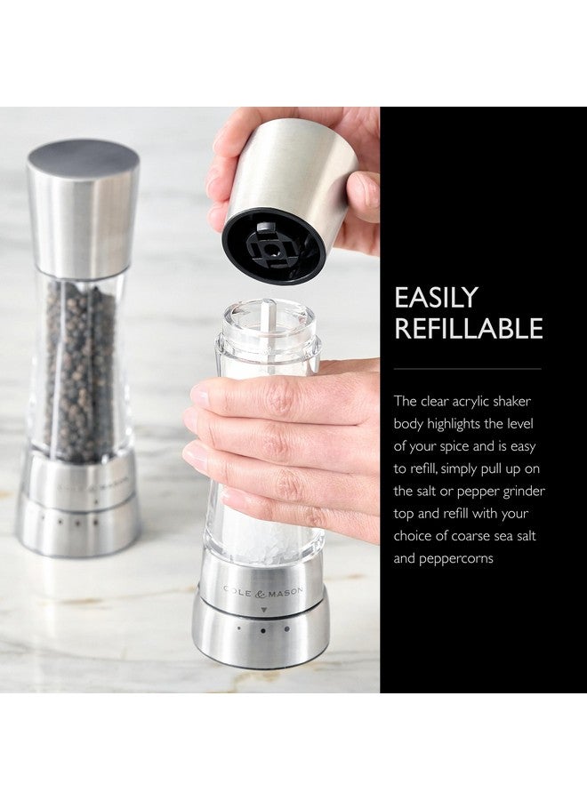COLE & MASON Cole & Mason Derwent Grinder Set - Precision Mechanisms and Sea Salt and Peppercorns - Derwent Salt and Pepper, Stainless Steel  - Image 5