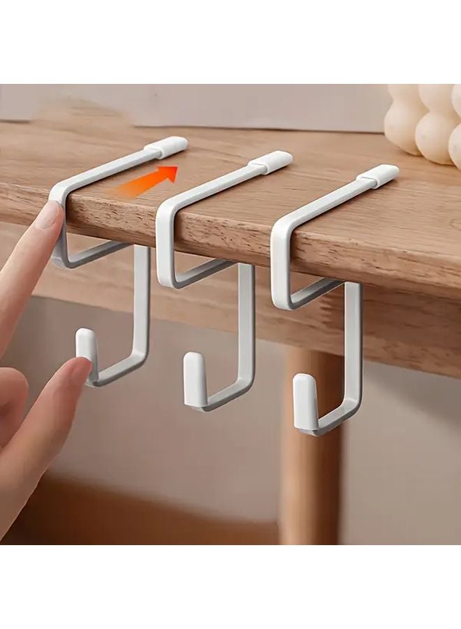 قطعة واحدة خطاف جانبي للطاولة متين يحمل أوزانًا ثقيلة مضاد للانزلاق منظف متعدد الاستخدامات للأكياس المفاتيح تخزين المنزل - Image 3