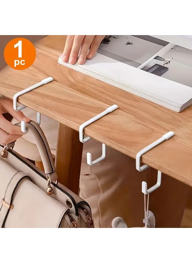 قطعة واحدة خطاف جانبي للطاولة متين يحمل أوزانًا ثقيلة مضاد للانزلاق منظف متعدد الاستخدامات للأكياس المفاتيح تخزين المنزل - Image 2