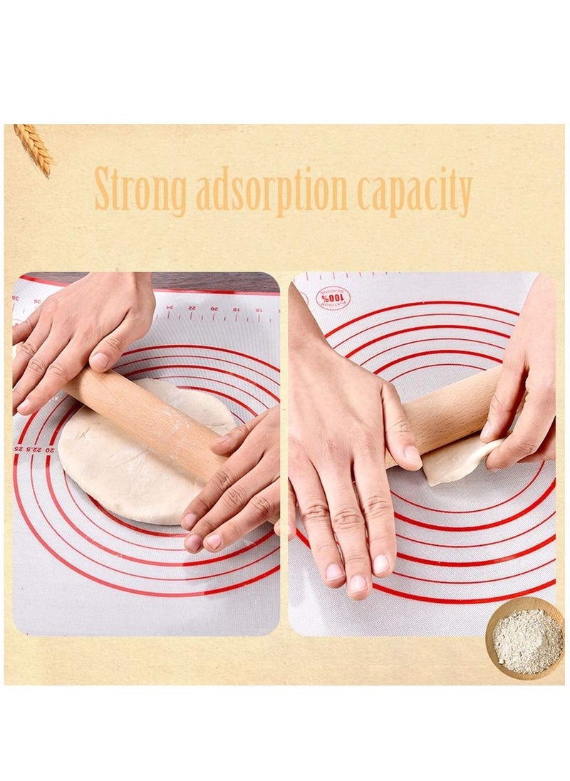 KASTWAVE - Non Slip Silicone Pastry Mat, Heat Resistant Kneading Mats Non-Stick Dough Rolling Mat for Fondant Dough Cookies Cake Sugarcraft Bread Making - Image 1