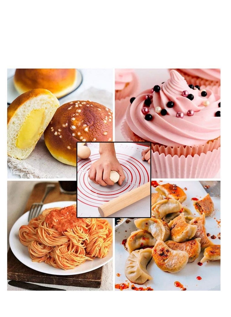 KASTWAVE - Non Slip Silicone Pastry Mat, Heat Resistant Kneading Mats Non-Stick Dough Rolling Mat for Fondant Dough Cookies Cake Sugarcraft Bread Making - Image 1