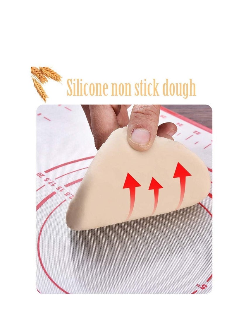 KASTWAVE - Non Slip Silicone Pastry Mat, Heat Resistant Kneading Mats Non-Stick Dough Rolling Mat for Fondant Dough Cookies Cake Sugarcraft Bread Making - Image 1