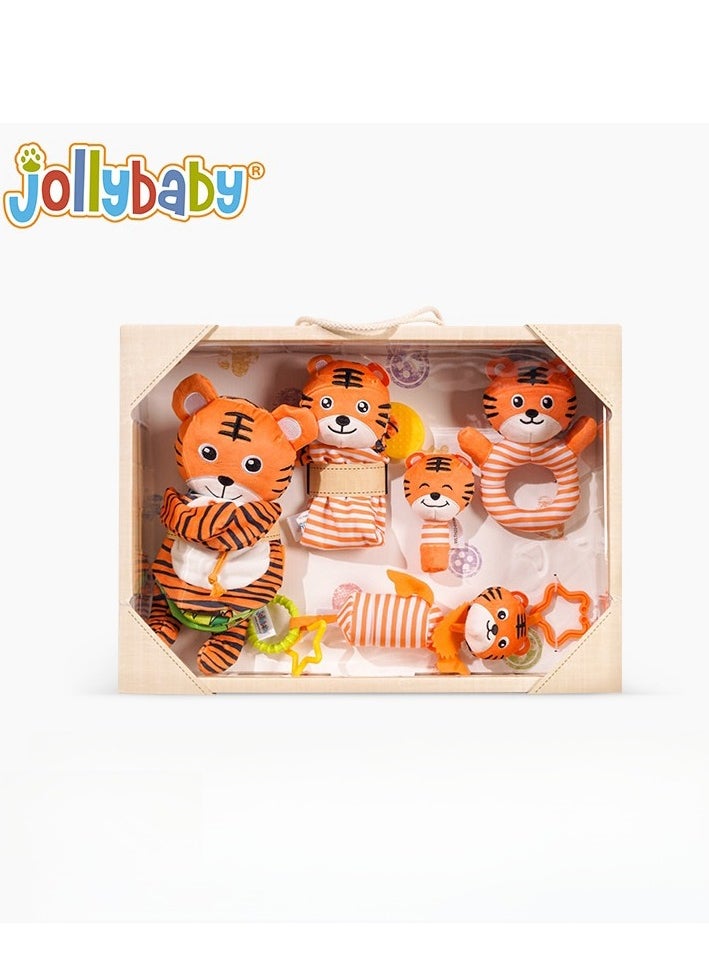 Jollybaby - Baby Soothing Set - Newborn Gift Box Soothing Towel - Ringing Pendant Cloth Book Puzzle Toy - Image 1