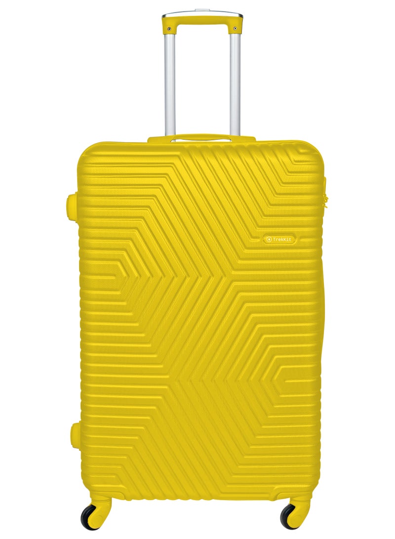 TRAVEL WAY TrekKit Lightweight Luggage Set of 3 Bag - 3 Sizes Hardshell Suitcase Spinner Luggage for Travel | ABS Luggage with 4 Spinner Wheels (Yellow, Set of 3)  - Image 2