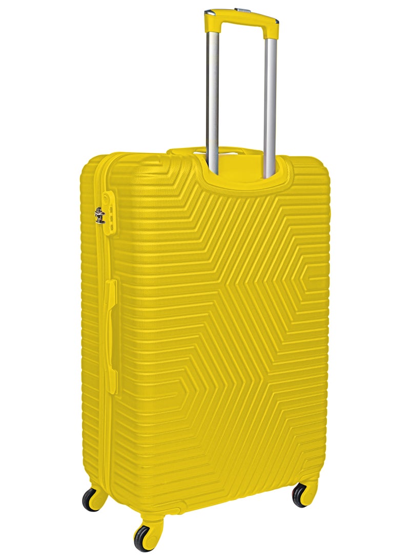 TRAVEL WAY TrekKit Lightweight Luggage Set of 3 Bag - 3 Sizes Hardshell Suitcase Spinner Luggage for Travel | ABS Luggage with 4 Spinner Wheels (Yellow, Set of 3)  - Image 3