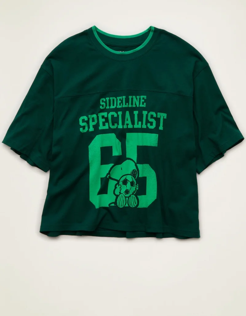 American Eagle  AE Oversized Sporty Graphic T-Shirt for Women | Best Price UAE