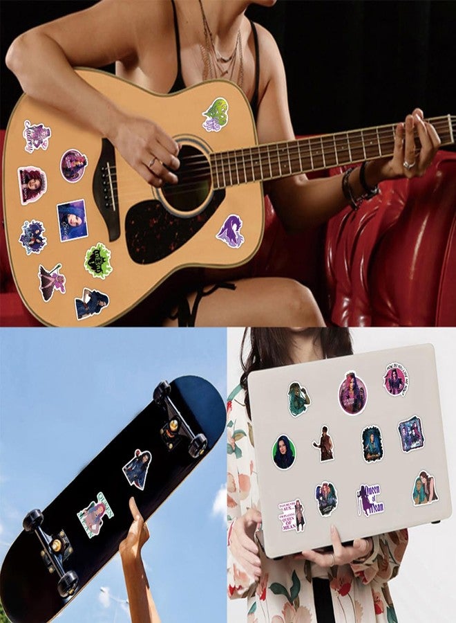 UBOFUGS 50PCS Descendants Stickers Vinyl Aesthetics Stickers for Scrapbooking, Diary, Laptop, Bumper, Skateboard, Water Bottle, Computer, Phone, Cartoon, Hard hat, Car Sticker and Decals - Image 5