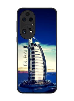Stylizedd Rugged Black edge case for Huawei P50 Pro Slim fit Soft Case Flexible Rubber Edges Anti Drop TPU Gel Thin Cover - Burj Al Arab - Dubai  - Image 1