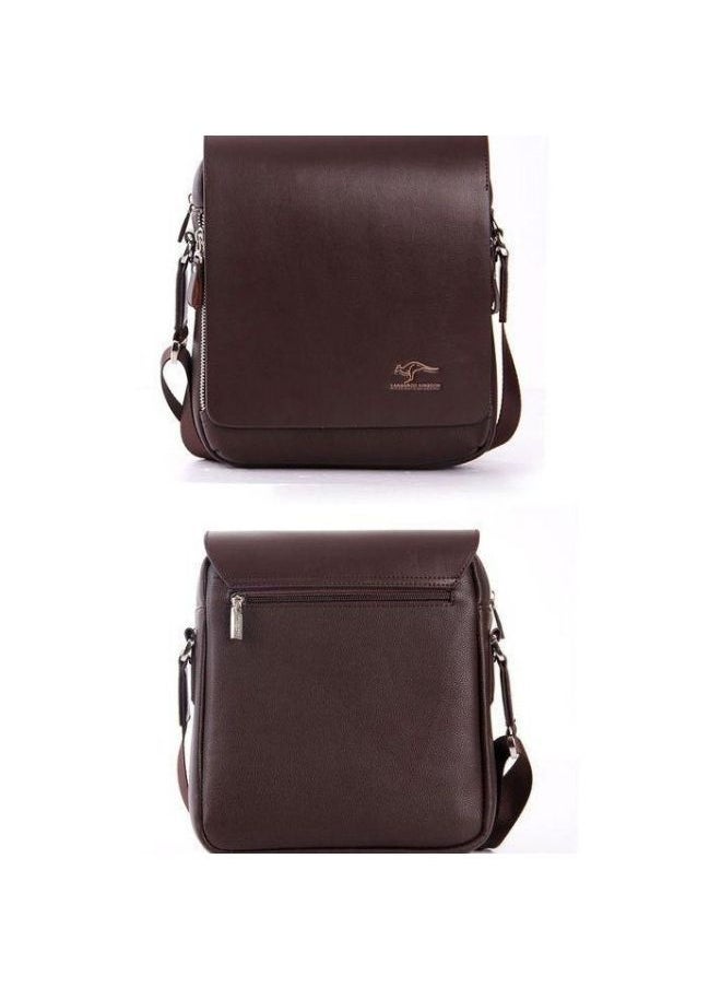 NIBEMINENT - Leather Crossbody Bag Brown - Image 1