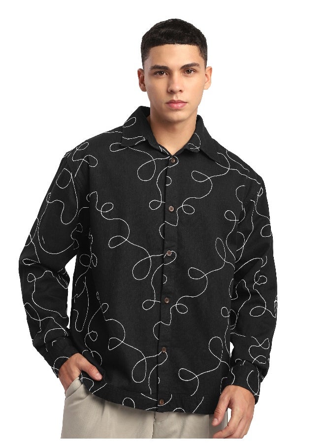 Black Abstract Embroidered Shacket - pzsku/ZA111E8BE8F7EF6FA49F4Z/45/_/1738235523/5d3b194c-1b70-44d4-b454-fab0c33647fd