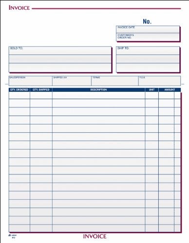 Adams Invoice Unit Set, 8.5 x 11.44 Inch, 3-Part, Carbonless, 100-Pack, White and Canary and Pink (NC3812) - Image 1