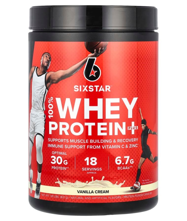 100% بروتين مصل اللبن بنكهة كريمة الفانيليا 1.81 رطل (821 جرام)